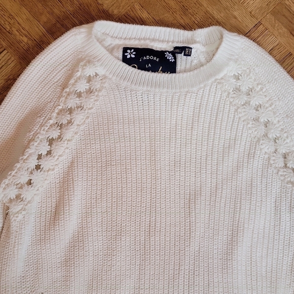 Superdry Women's Cream Knit Sweater Size 6 - Picture 3 of 7